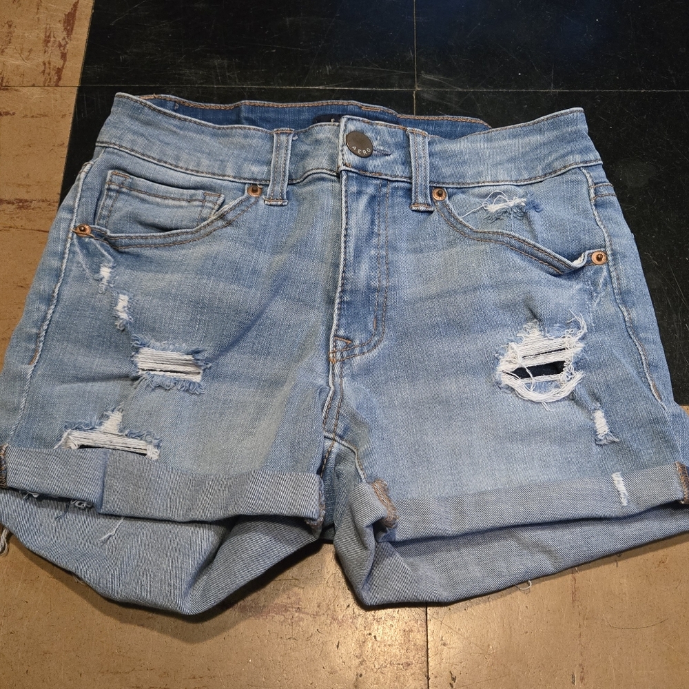 Aeropostale istressed Light Blue Jean Shorts Misses Size 4 VGUC
